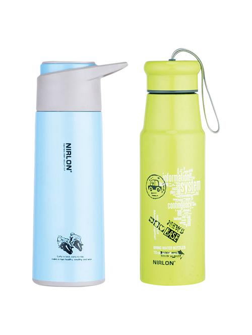 nirlon set of 2 stainless steel water bottle - 13992302 - Very Small Image - 1