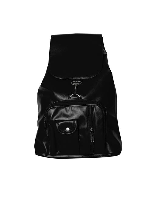 black leatherette  regular backpack - 13992757 - Very Small Image - 1