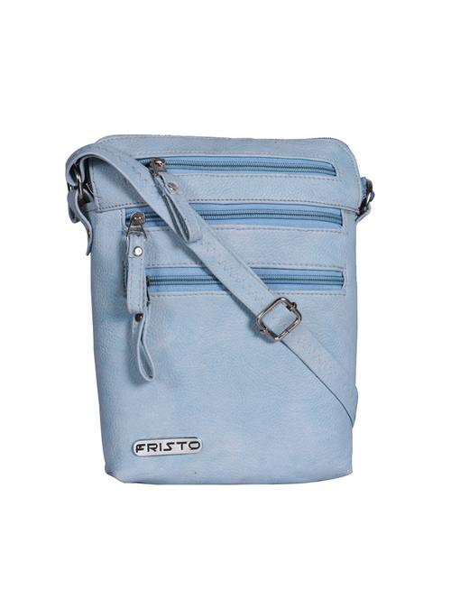blue leatherette  regular sling bag - 13992783 - Very Small Image - 1