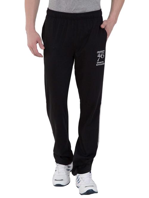 black cotton track pant - 13994904 - Very Small Image - 1