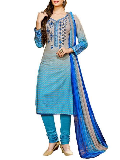 multicoloured rayon printed dress material - 13995568 - Very Small Image - 1