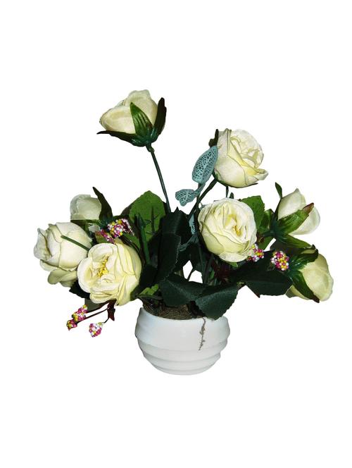 loxiaa multicolor artificial flowers combo with pot - 13996797 - Very Small Image - 1