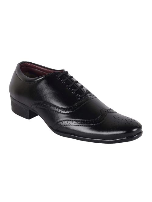 black leatherette lace-up brouge - 13997890 - Very Small Image - 1
