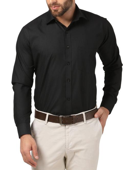 black cotton formal shirt - 13998048 - Very Small Image - 1