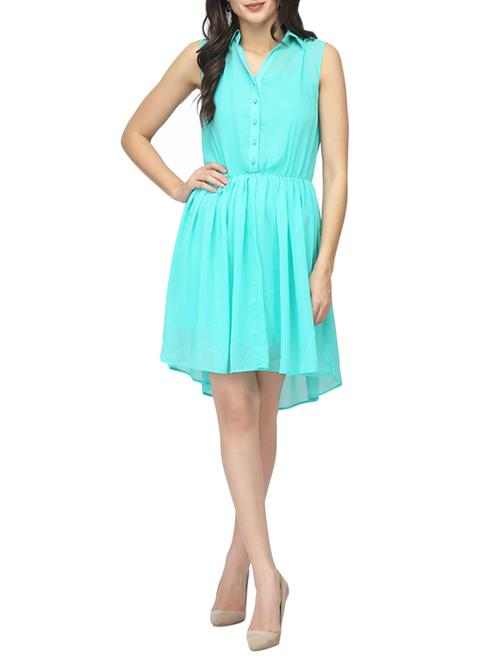 women's high low solid dress - 13999317 - Very Small Image - 1