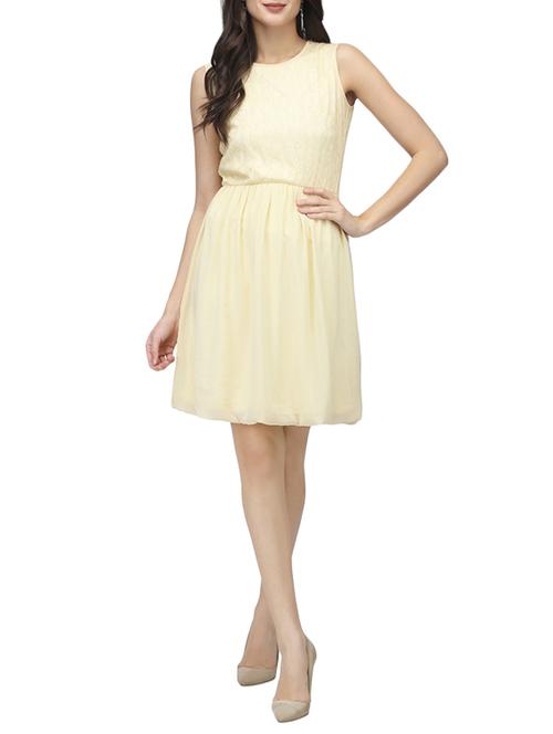 women's fit & flare solid dress - 13999322 - Very Small Image - 1