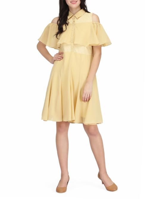 women's layered self design dress - 13999329 - Very Small Image - 1