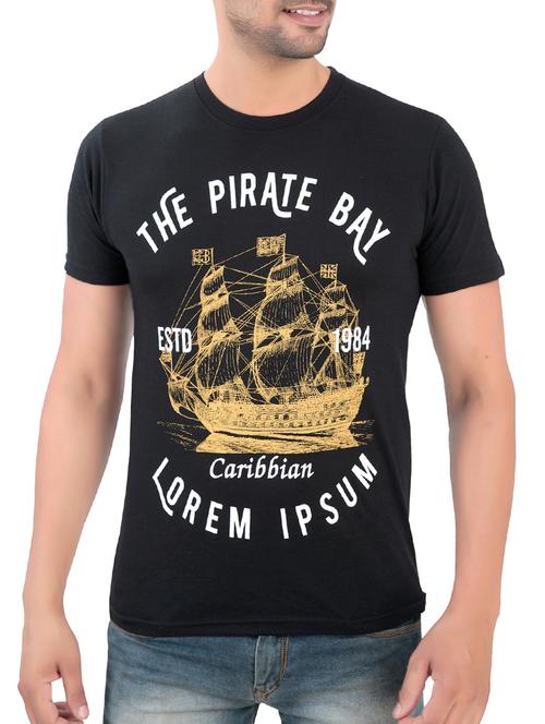 black cotton t-shirt - 14000109 - Very Small Image - 1