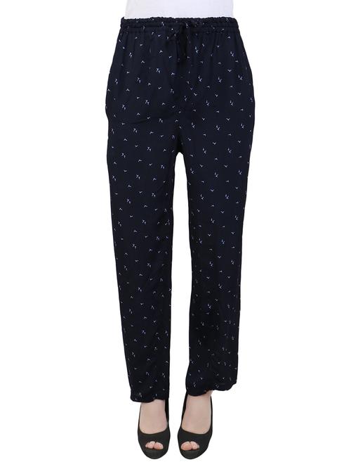 navy blue viscose  pajama - 14000135 - Very Small Image - 1