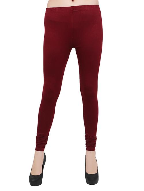 maroon cotton legging - 14003445 - Very Small Image - 1