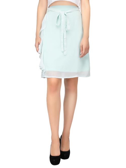 light blue georgette skirt - 14004709 - Very Small Image - 1
