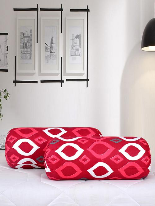 salona bichona 100% cotton bolster cover set of 2 - 14004752 - Very Small Image - 1