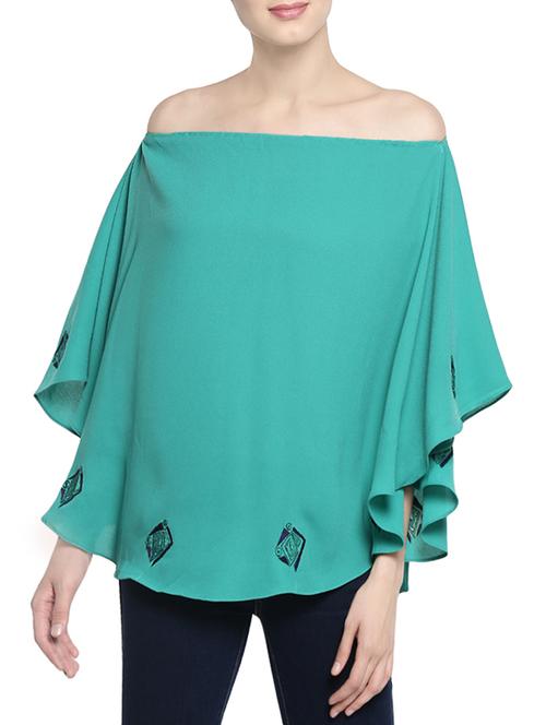 off shoulder embroidered top - 14007889 - Very Small Image - 1