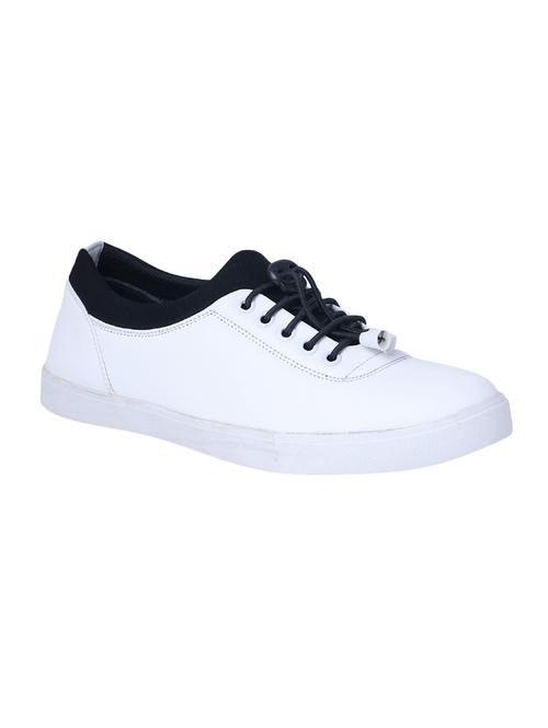 white leatherette casual slipon - 14008132 - Very Small Image - 1