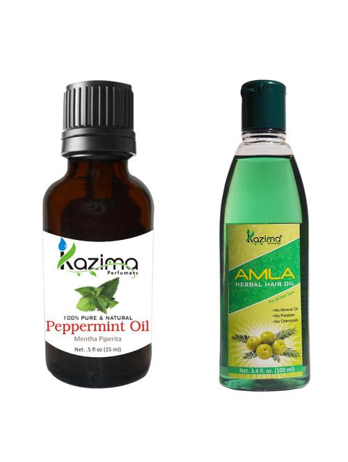 kazima peppermint oil and amla herbal hair oil - 14008555 - Very Small Image - 1