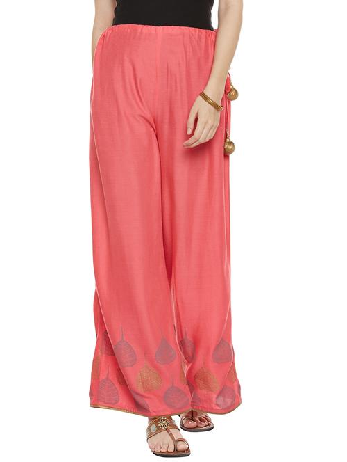 block printed palazzo with drawstring - 14010233 - Very Small Image - 1