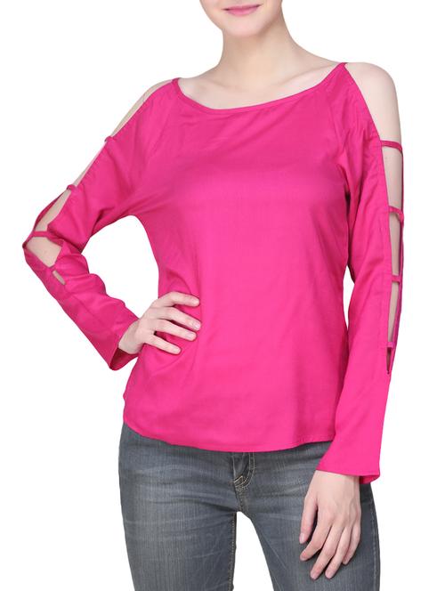 pink rayon top - 14033640 - Very Small Image - 1