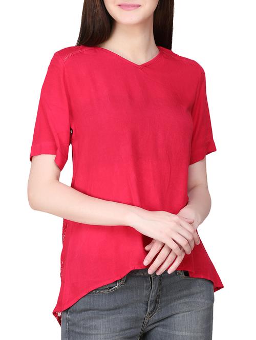 pink viscose regular top - 14033788 - Very Small Image - 1