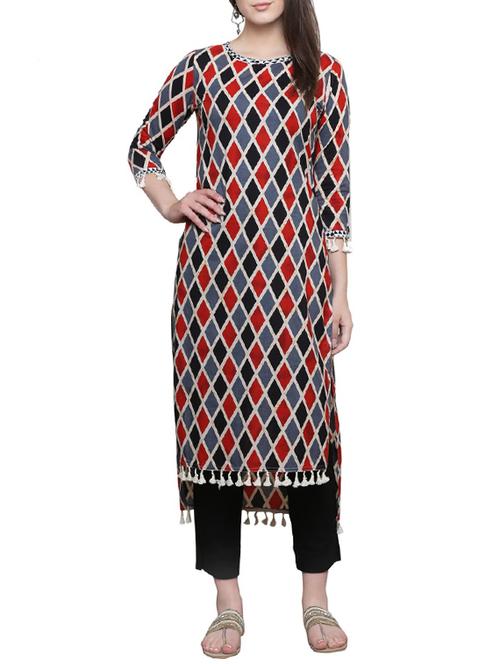 women's asymmetric kurta - 14038360 - Very Small Image - 1