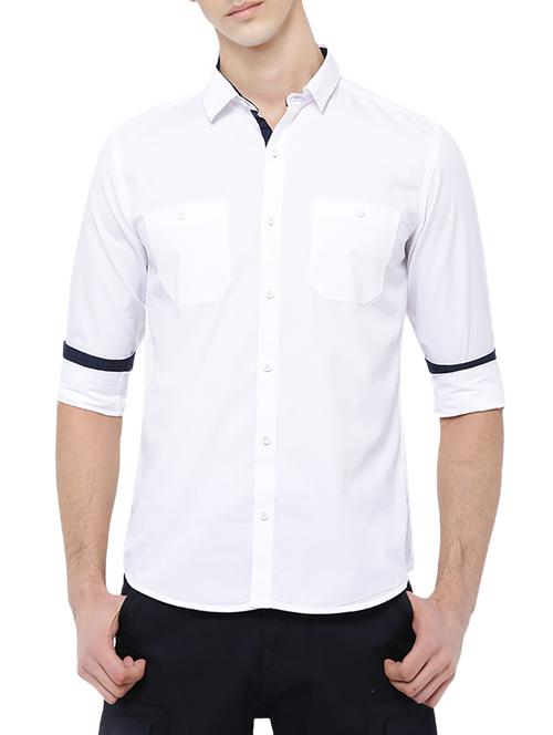 white cotton casual shirt - 14039553 - Very Small Image - 1