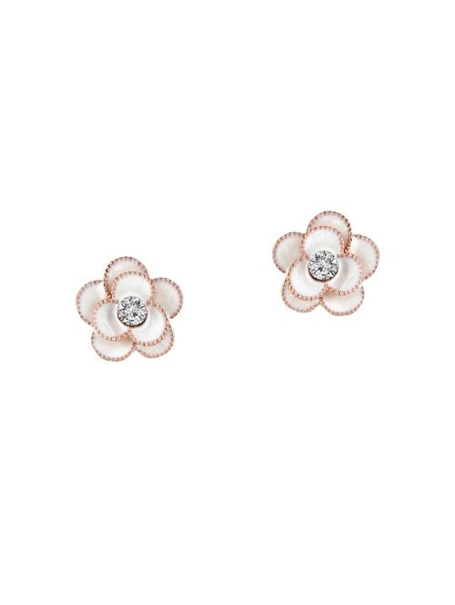 white  studs earrings - 14040488 - Very Small Image - 1