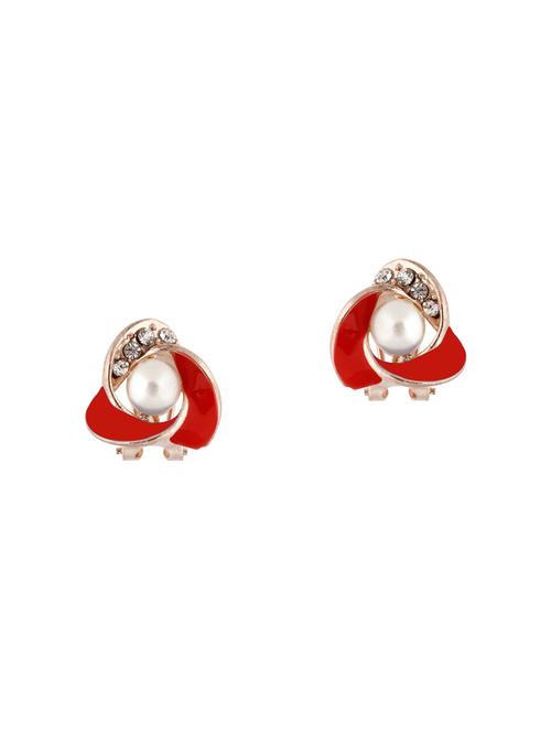 red  studs earrings - 14040495 - Very Small Image - 1