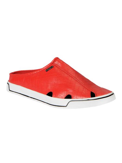 red leatherette slip on mule - 14040749 - Very Small Image - 1