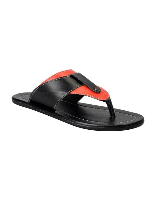 black leatherette toe separator slipper - 14041267 - Very Small Image - 1