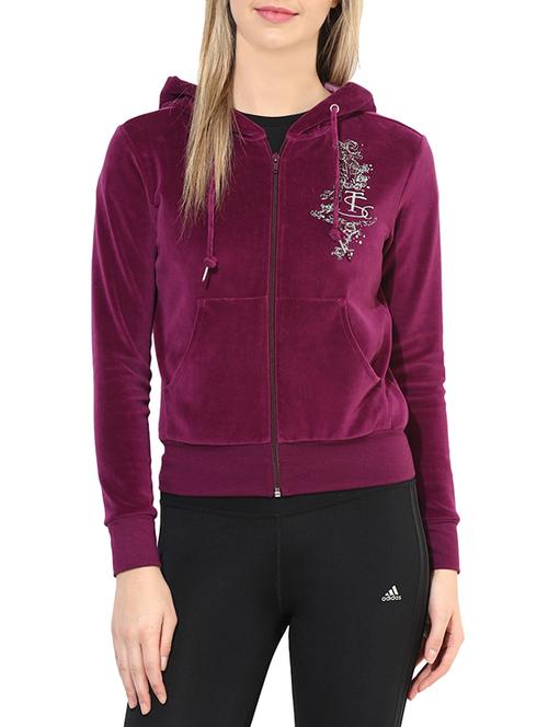 purple cotton poly blend sweatshirt - 14041539 - Very Small Image - 1