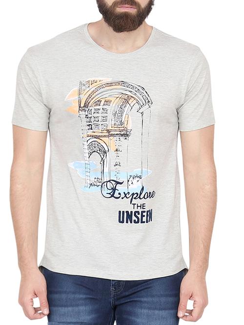 grey cotton t-shirt - 14042641 - Very Small Image - 1