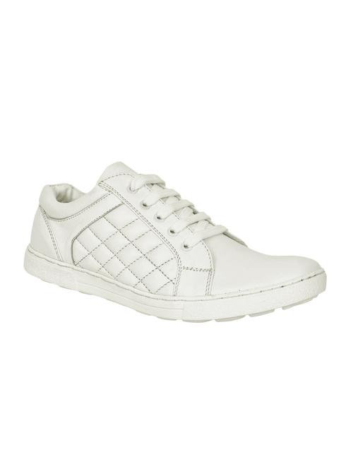 White Leather Lace Up Sneaker - 14042922 - Very Small Image - 1