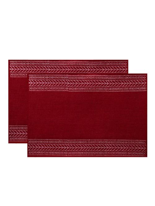 hand block printed laminated jute table placemats by rajrang - 14043343 - Very Small Image - 1
