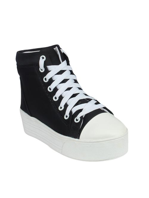 black canvas laceup sneakers - 14052865 - Very Small Image - 1