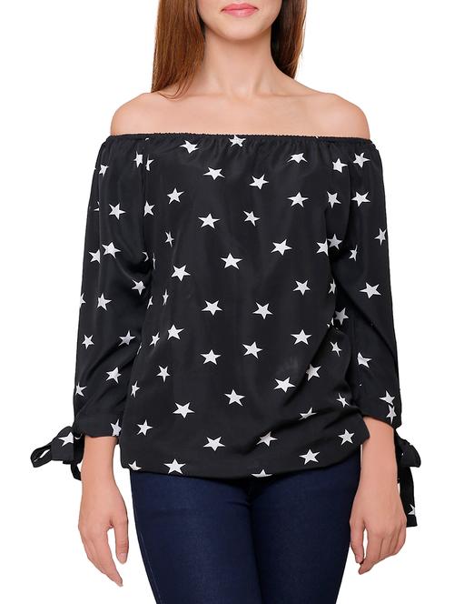 off shoulder side tie up top - 14053170 - Very Small Image - 1