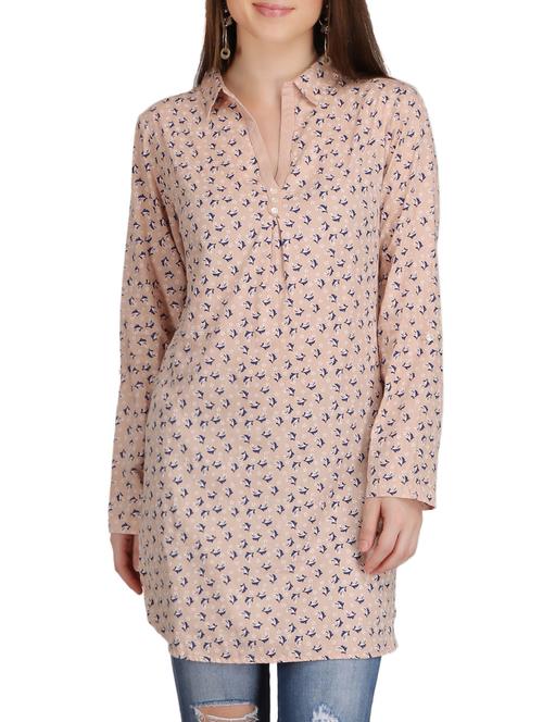 beige cotton straight kurta - 14054460 - Very Small Image - 1