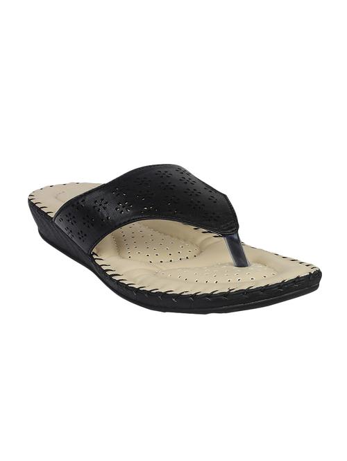 black synthetic slippers - 14054469 - Very Small Image - 1