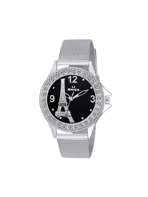 marco black dial women's analog watch - 14054525 - Very Small Image - 1