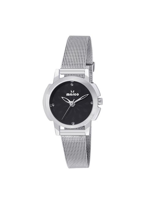 marco black dial women's analog watch - 14054556 - Very Small Image - 1