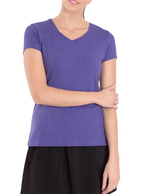 solid blue cotton tee - 14064057 - Very Small Image - 1