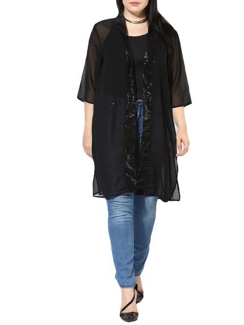 sequined sheer plus shrug - 14070629 - Very Small Image - 1