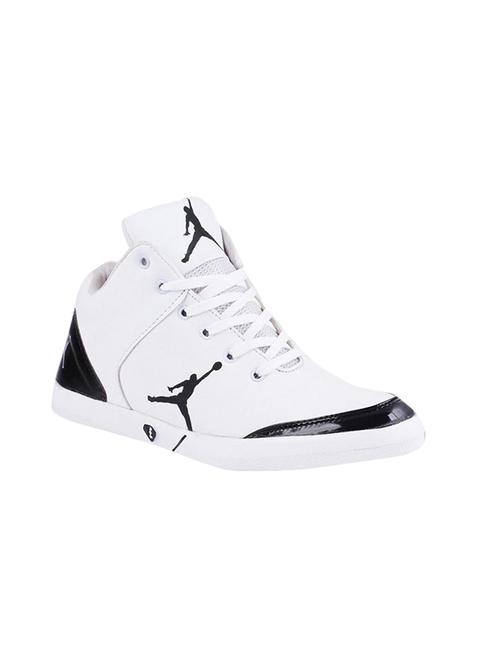 white leatherette lace up sneaker - 14073294 - Very Small Image - 1