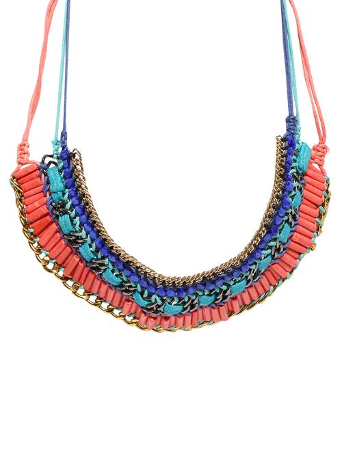 multi metal choker necklace - 14075012 - Very Small Image - 1