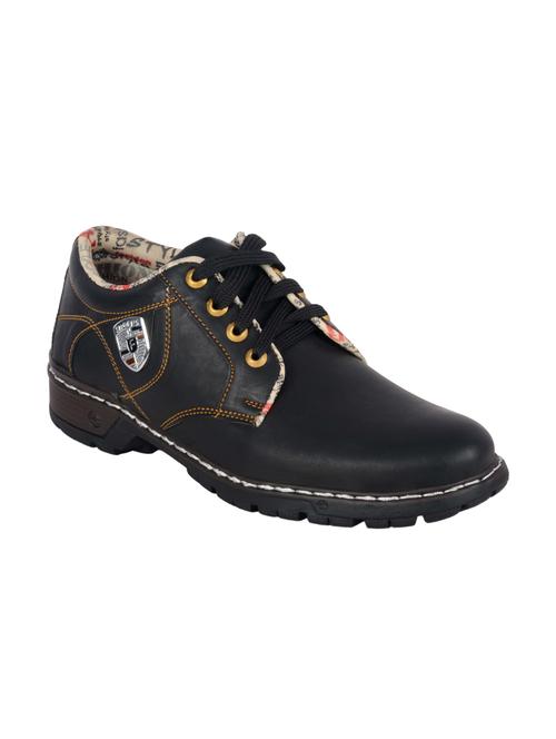black leatherette lace up boot - 14076115 - Very Small Image - 1