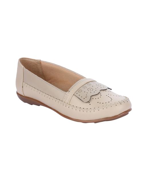 beige faux leather slip on loafers - 14078824 - Very Small Image - 1