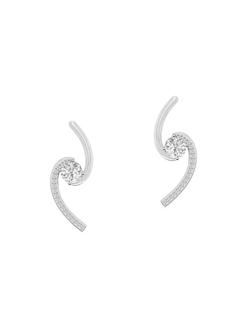 white silver studs earrings - 14081574 - Very Small Image - 1