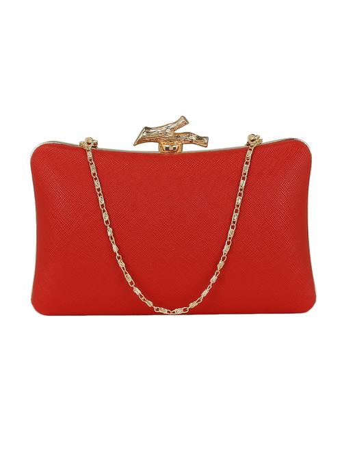 red metal box clutch - 14082348 - Very Small Image - 1
