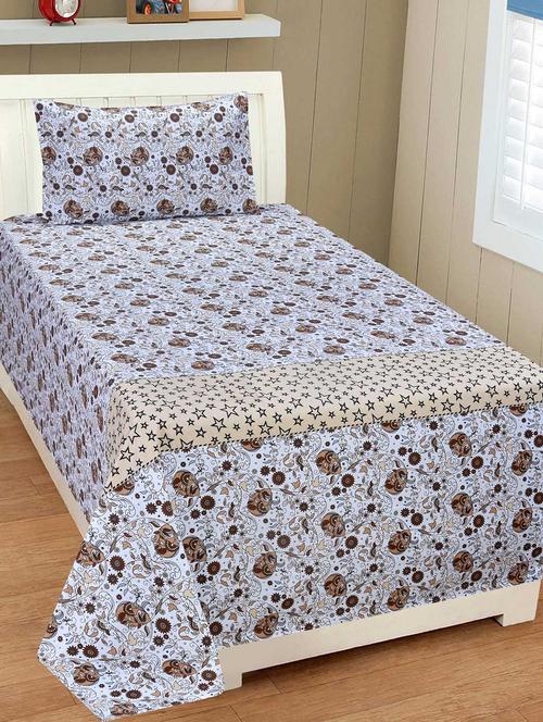 cotton single bed sheet by the intellect bazaar - 14082361 - Very Small Image - 1