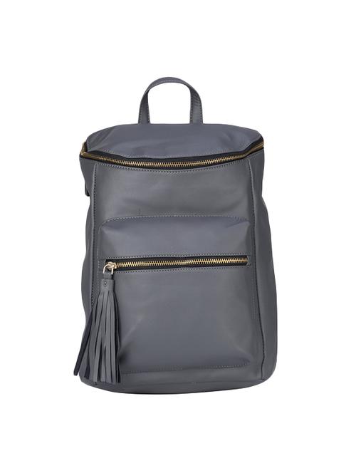 grey leatherette  fashion backpack - 14082847 - Very Small Image - 1