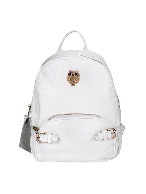 white leatherette  fashion backpack - 14082850 - Very Small Image - 1