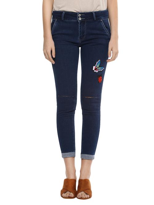 navy blue denim jean - 14083091 - Very Small Image - 1